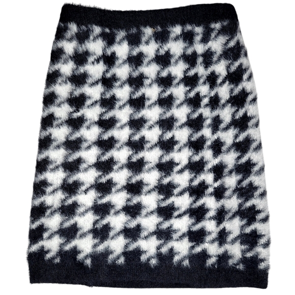 Fashion Nova Women's Houndstooth Mini Skirt Black White Size Small Black White - Picture 2 of 8